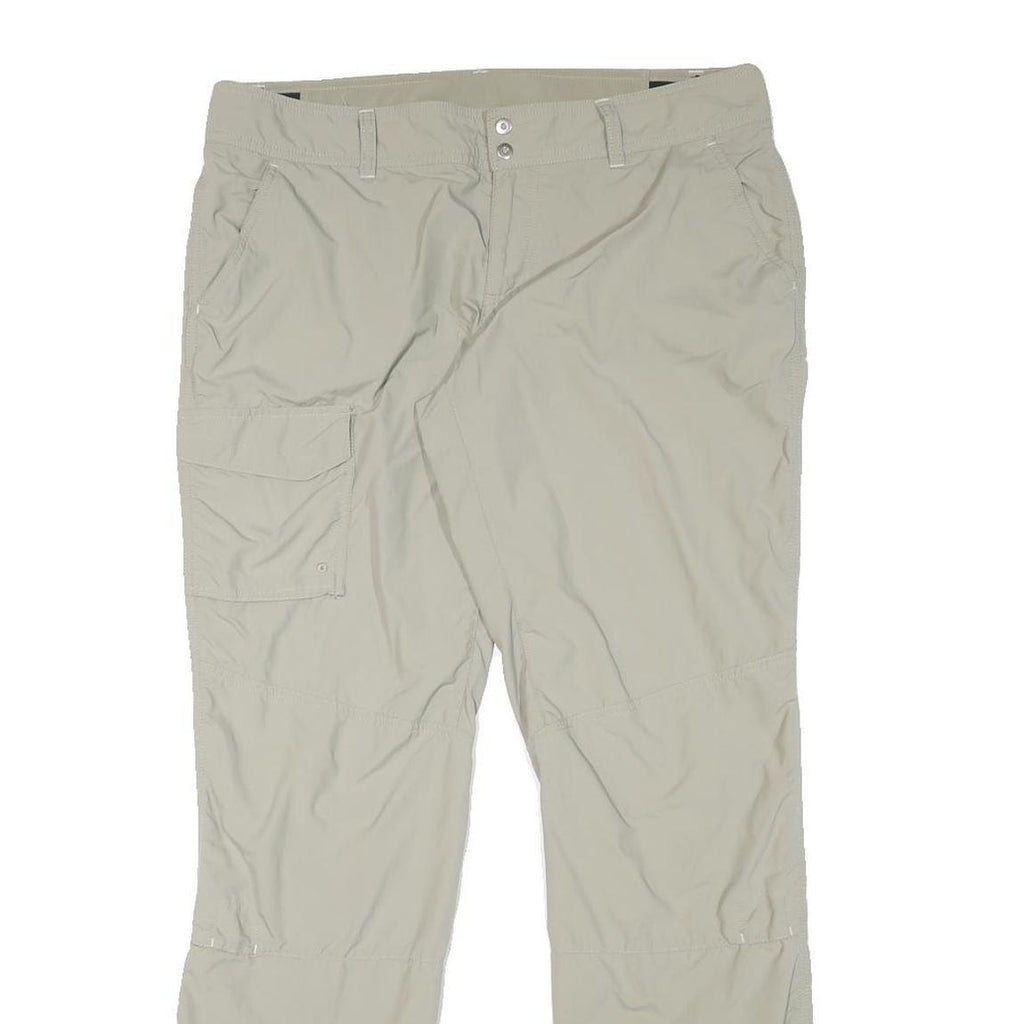 COLUMBIA Womens Beige Polyester Blend Regular Straight Trousers W35 L32 Outdoor
