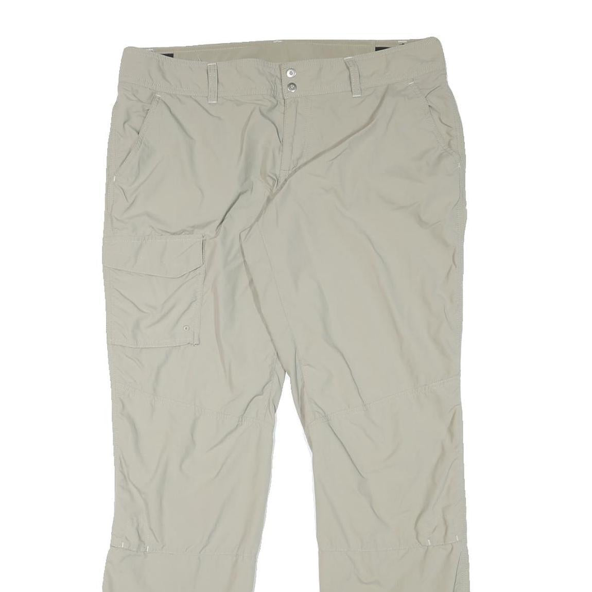 COLUMBIA Womens Beige Polyester Blend Regular Straight Trousers W35 L32 Outdoor