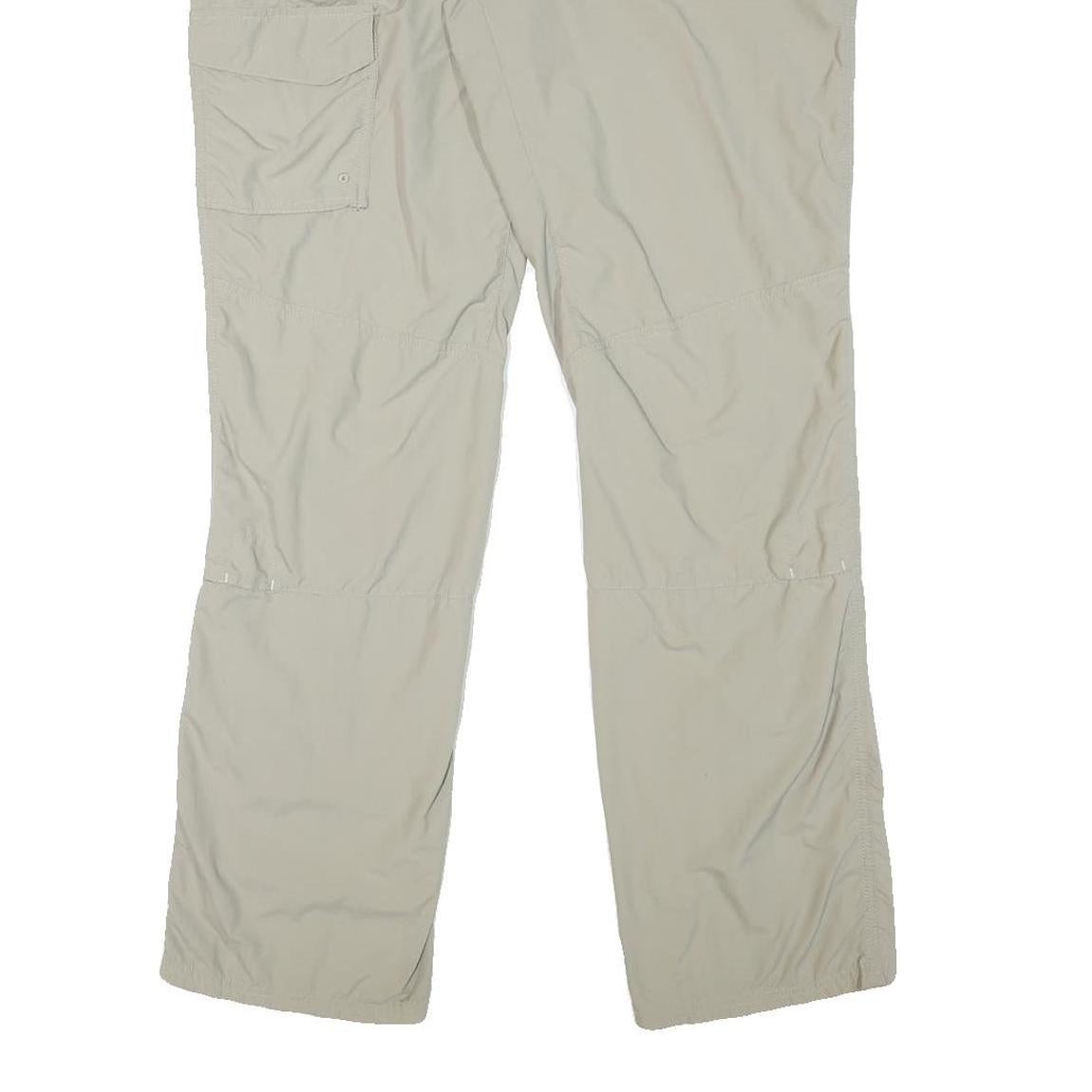 COLUMBIA Womens Beige Polyester Blend Regular Straight Trousers W35 L32 Outdoor