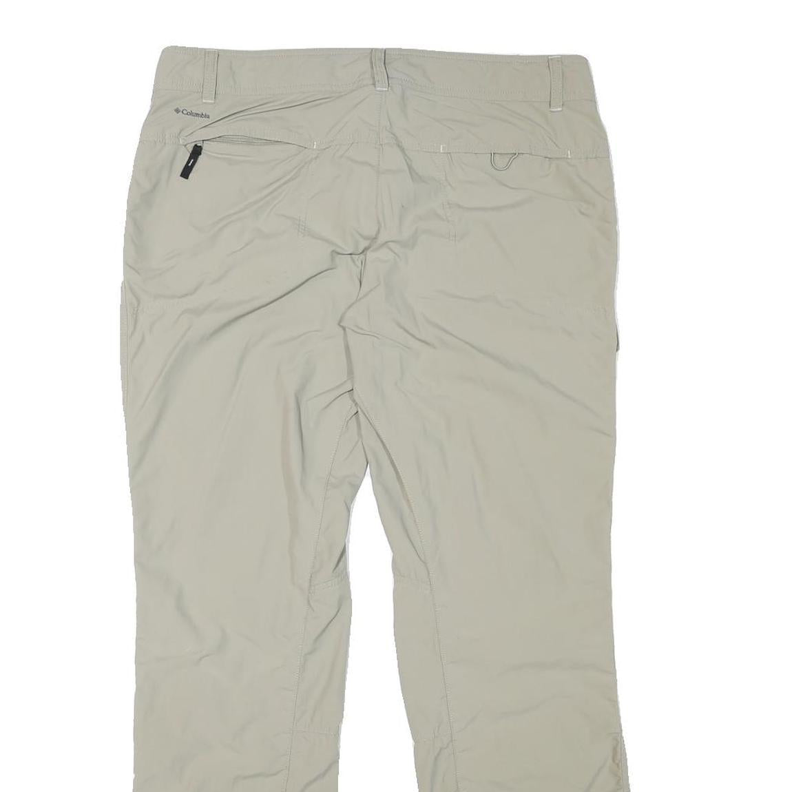 COLUMBIA Womens Beige Polyester Blend Regular Straight Trousers W35 L32 Outdoor