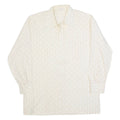 Mens Shirt Cream 90s Striped Long Sleeve M