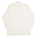 Mens Shirt Cream 90s Striped Long Sleeve M