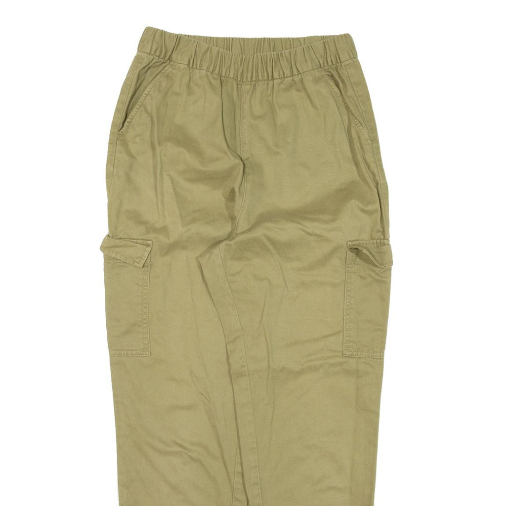 H&M Cargo Womens Trousers Green Relaxed Tapered W26 L27