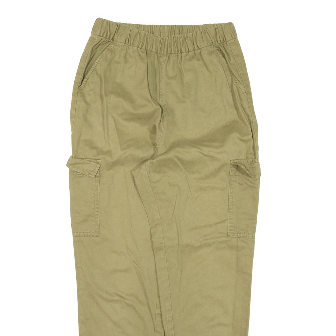 H&M Cargo Womens Trousers Green Relaxed Tapered W26 L27