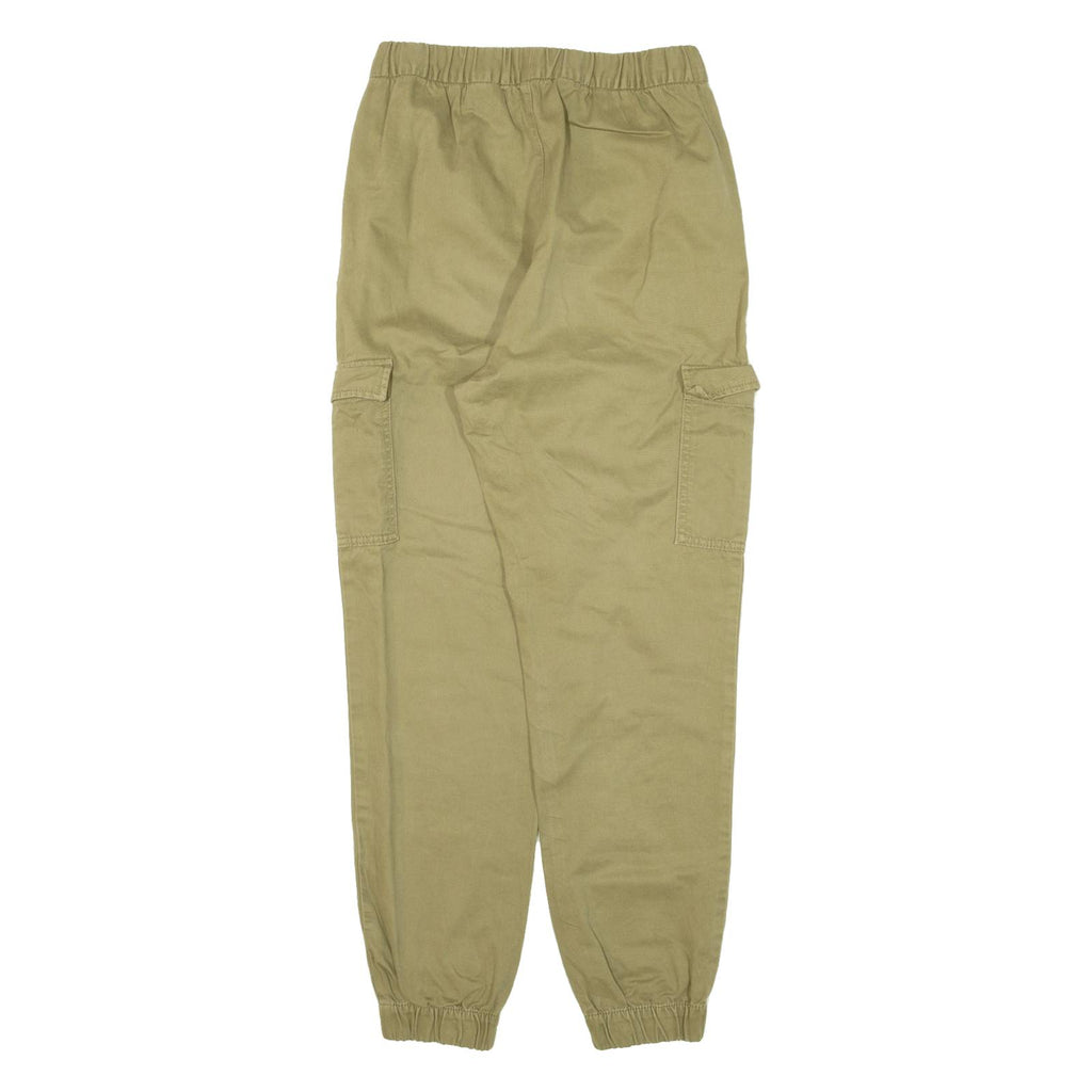 H&M Cargo Womens Trousers Green Relaxed Tapered W26 L27