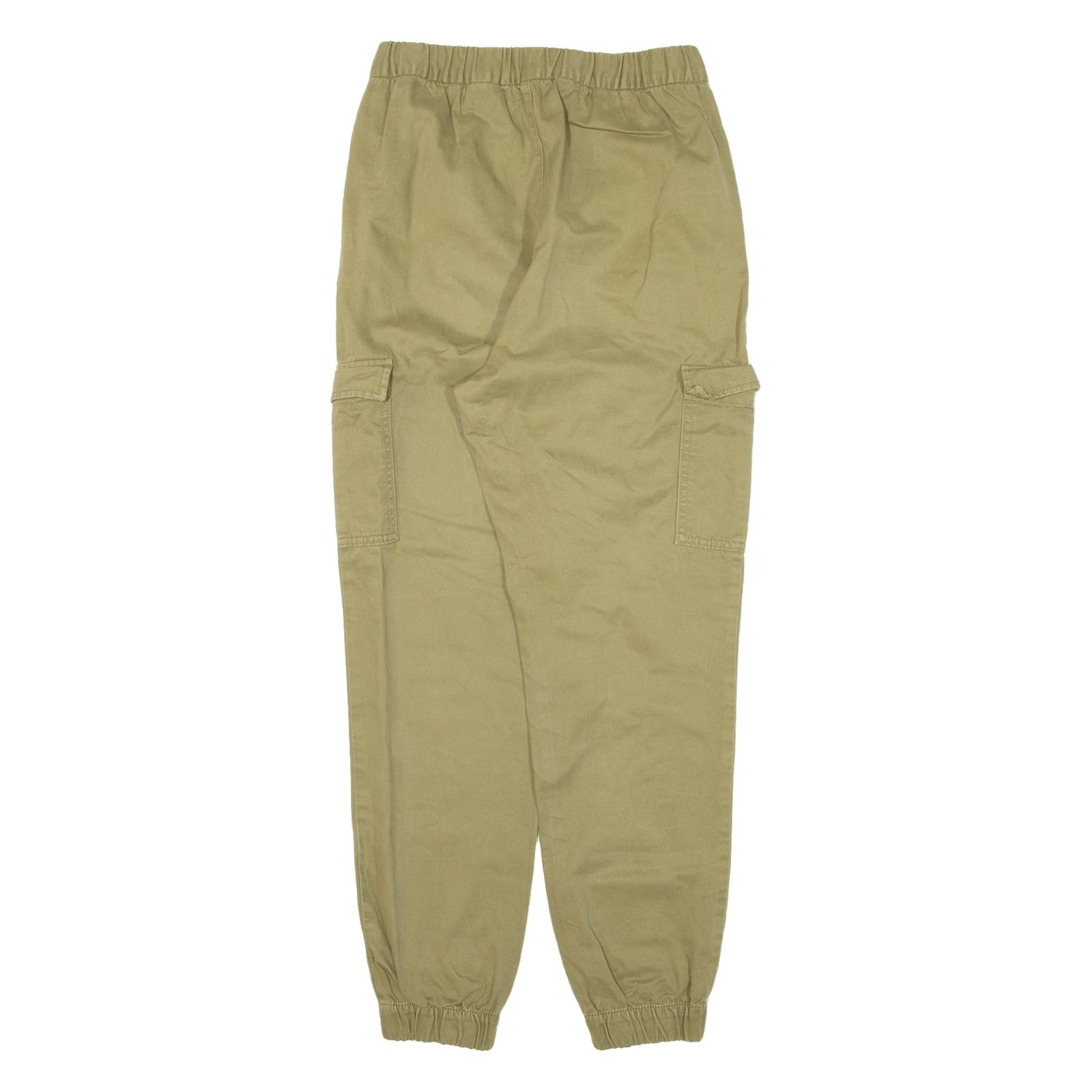 H&M Cargo Womens Trousers Green Relaxed Tapered W26 L27