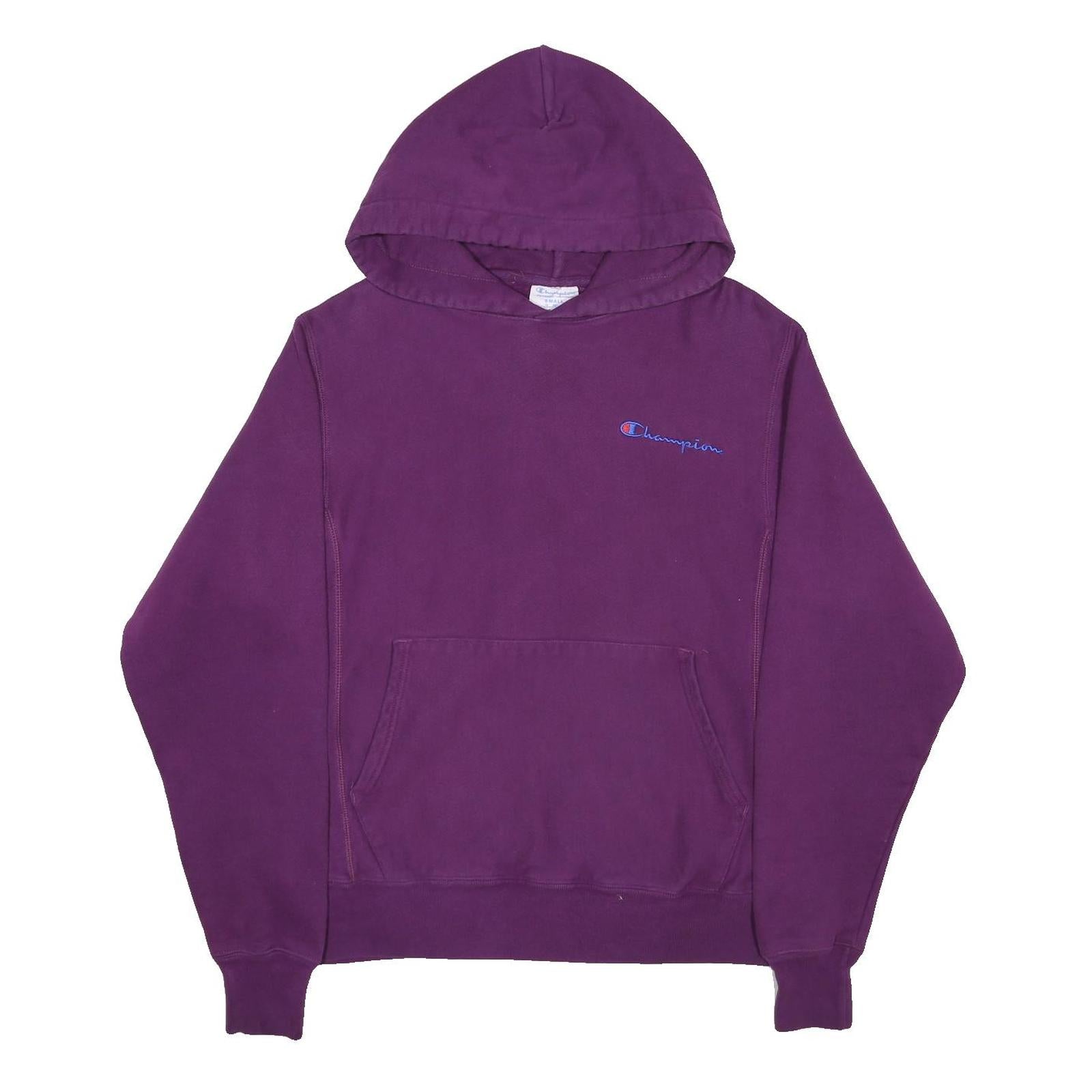 CHAMPION REVERSE WEAVE Mens Purple Hoodie S Cotton Blend Pullover Hooded