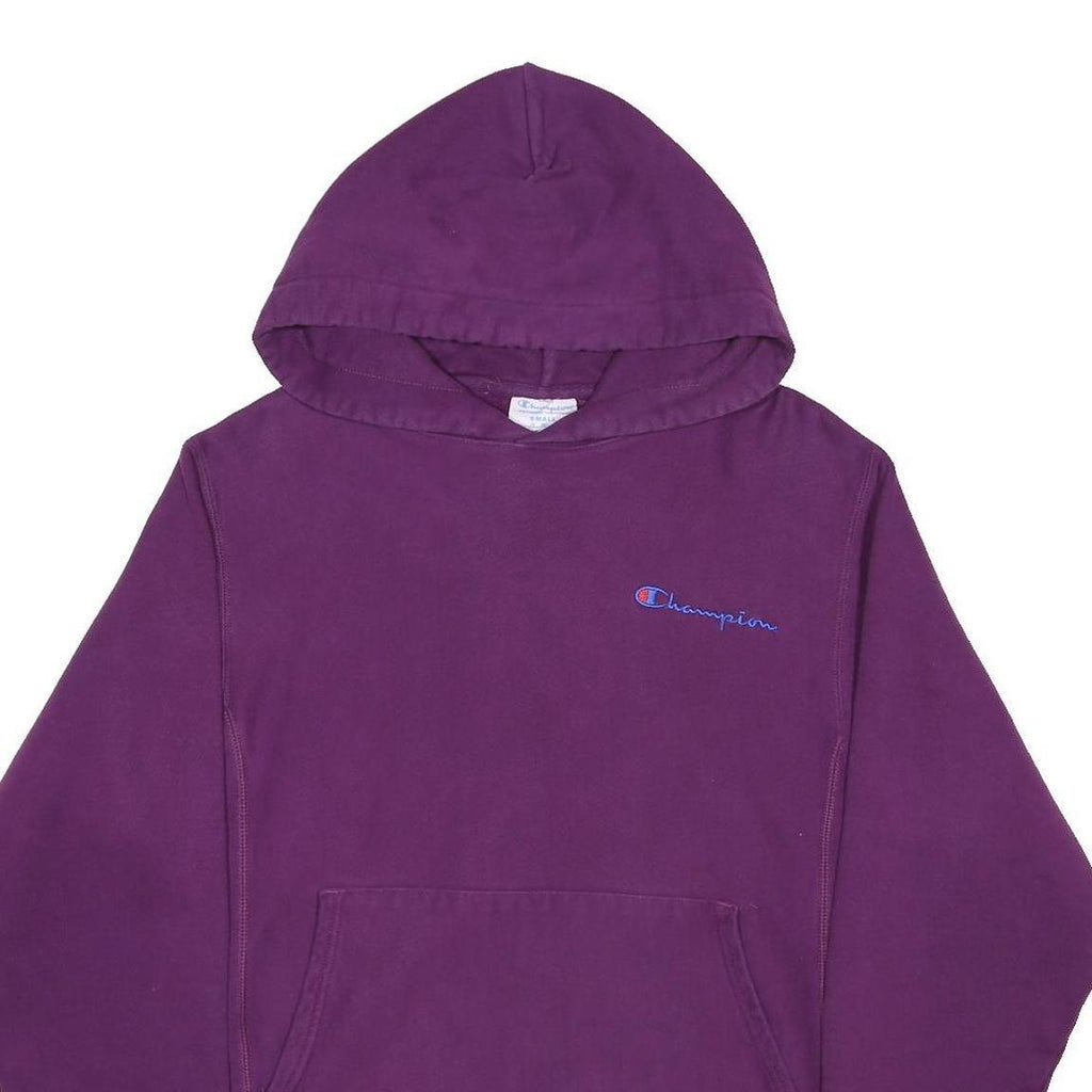 CHAMPION REVERSE WEAVE Mens Purple Hoodie S Cotton Blend Pullover Hooded