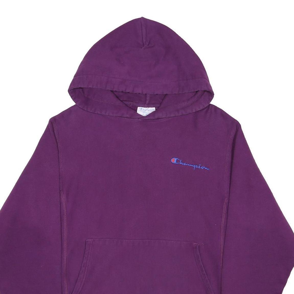 CHAMPION REVERSE WEAVE Mens Purple Hoodie S Cotton Blend Pullover Hooded