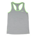 ELLESSE Womens Grey & Lime Racerback Vest UK 14 Polyester Blend Athletic Fit