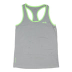 ELLESSE Womens Grey & Lime Racerback Vest UK 14 Polyester Blend Athletic Fit