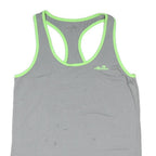 ELLESSE Womens Grey & Lime Racerback Vest UK 14 Polyester Blend Athletic Fit