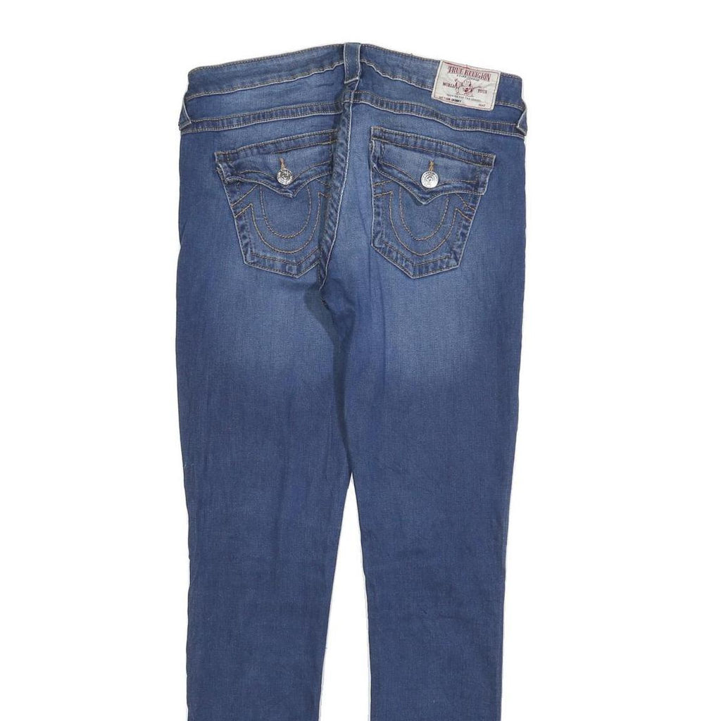 TRUE RELIGION Womens Jeans Blue Slim Skinny Denim Medium W32 L32 Classic Zip
