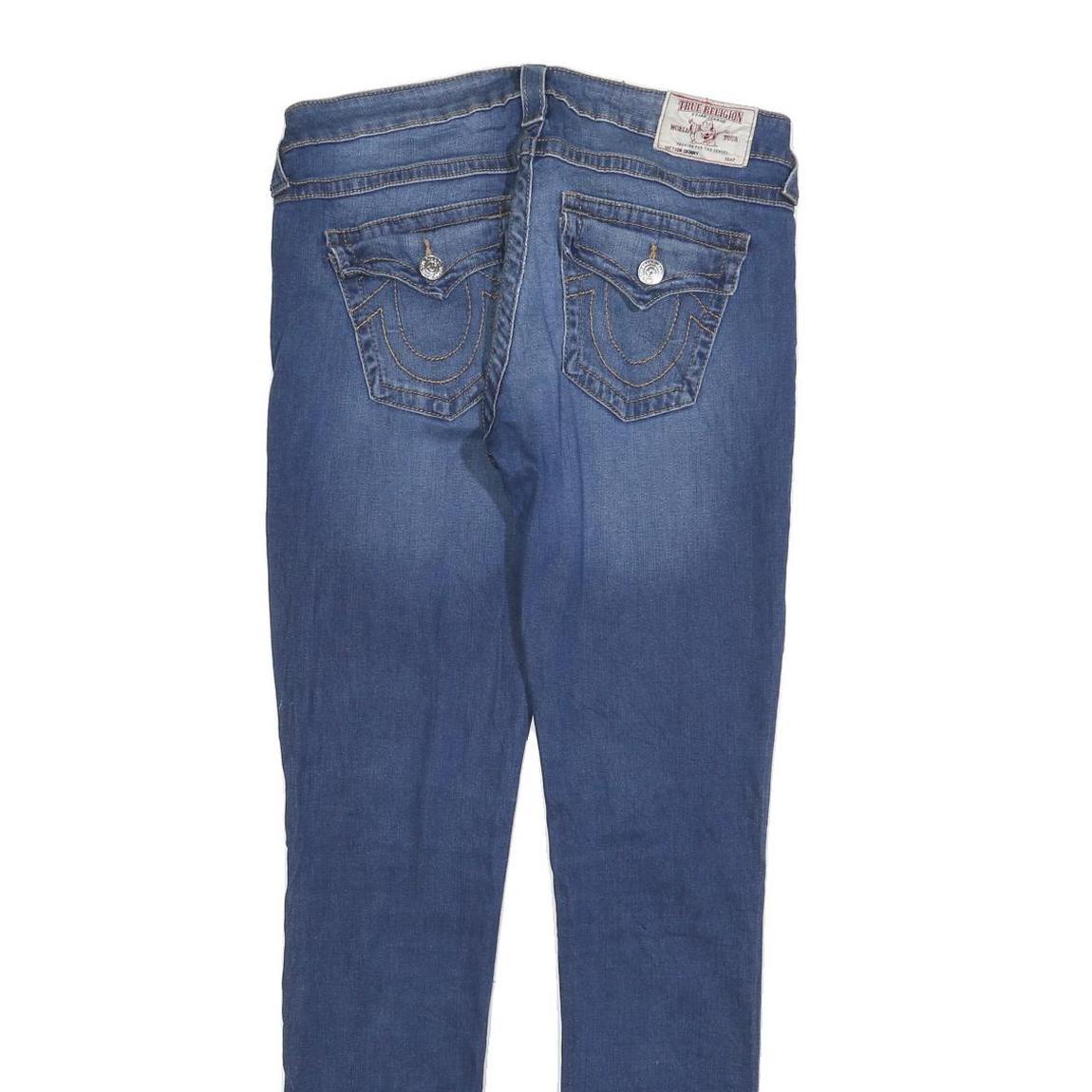 TRUE RELIGION Womens Jeans Blue Slim Skinny Denim Medium W32 L32 Classic Zip