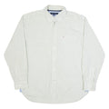 TOMMY HILFIGER Mens Shirt Cream Check Long Sleeve L