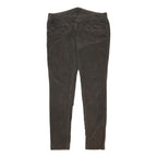 TOMMY HILFIGER Womens Cotton Blend Brown Slim Skinny Trousers W36 L33 Casual