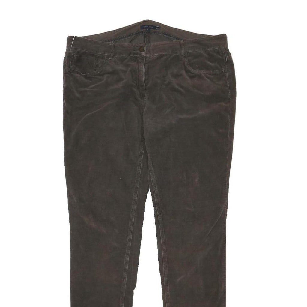 TOMMY HILFIGER Womens Cotton Blend Brown Slim Skinny Trousers W36 L33 Casual