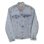 LEVI'S Mens Blue Cotton Blend Denim Jacket M Button Closure Classic Fit Casual
