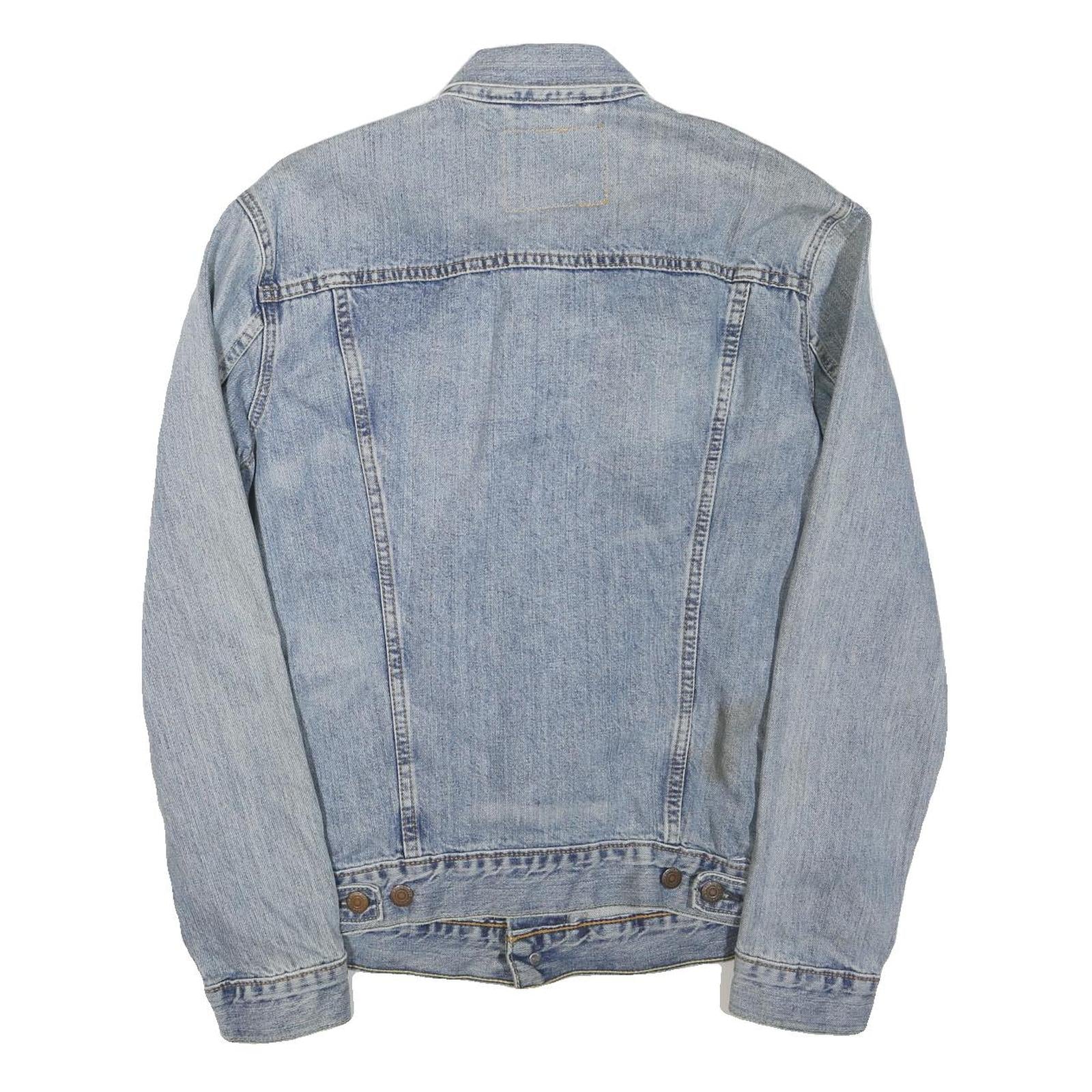 LEVI'S Mens Blue Cotton Blend Denim Jacket M Button Closure Classic Fit Casual