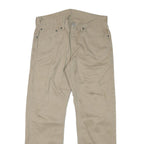 LEVI'S Mens Regular Beige Cotton Blend Zip Trousers W33 L29 Casual Classic Fit