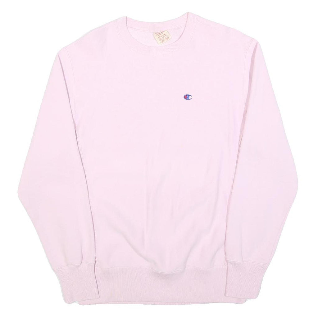 CHAMPION REVERSE WEAVE Womens Pink Crew Neck Sweatshirt M Cotton Blend Casual