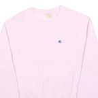 CHAMPION REVERSE WEAVE Womens Pink Crew Neck Sweatshirt M Cotton Blend Casual