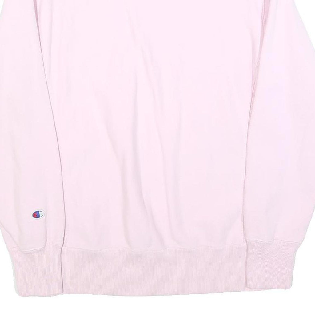 CHAMPION REVERSE WEAVE Womens Pink Crew Neck Sweatshirt M Cotton Blend Casual