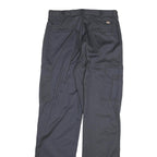DICKIES Mens Navy Blue Regular Straight Fit Cotton Blend Trousers W34 L37