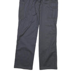 DICKIES Mens Navy Blue Regular Straight Fit Cotton Blend Trousers W34 L37