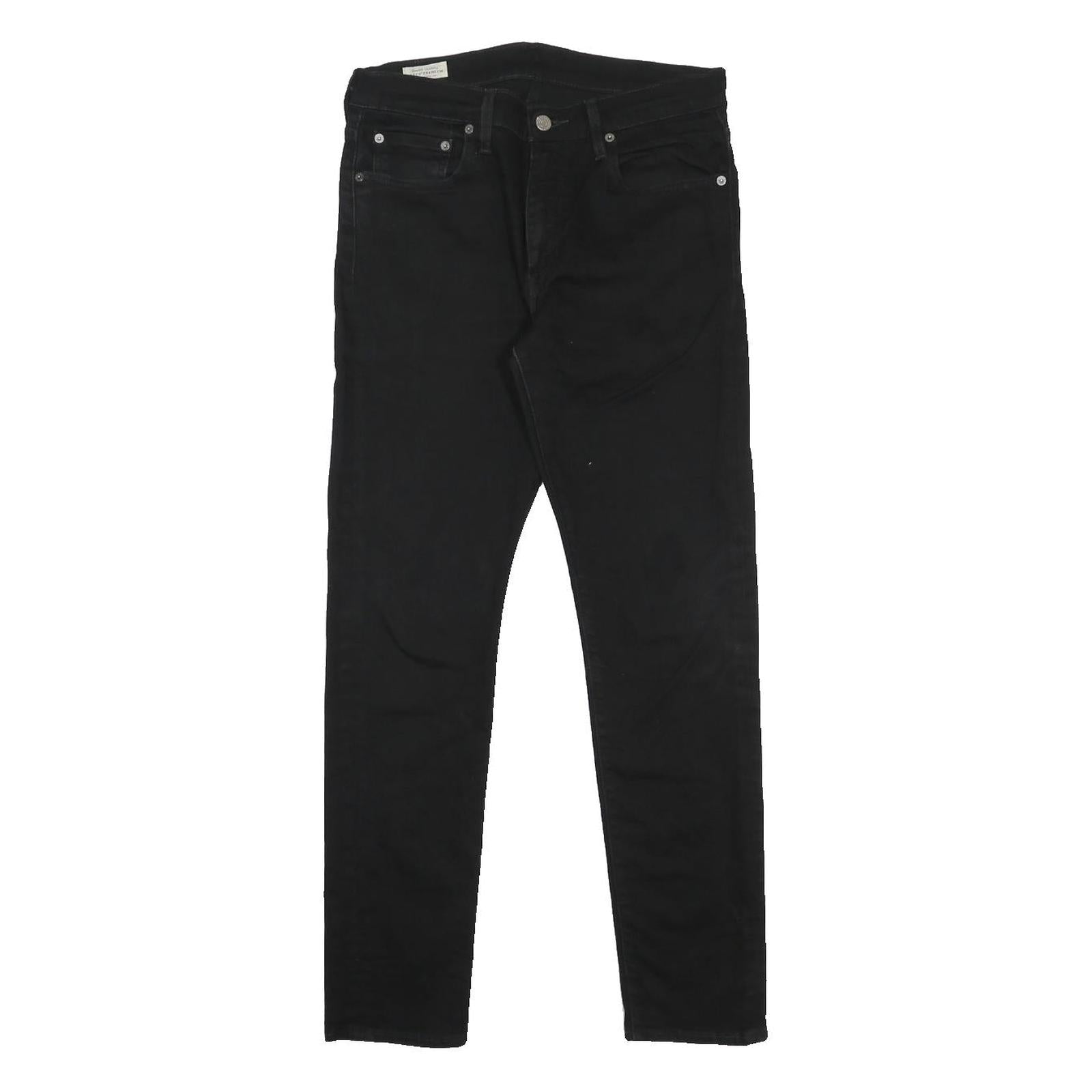 LEVI'S 512 BIG E Mens Jeans Black Slim Skinny Denim W32 L32 Slim Fit Zip
