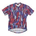 HIND Mens Blue & Red Graphic T-Shirt M Short Sleeve Crew Neck Polyester