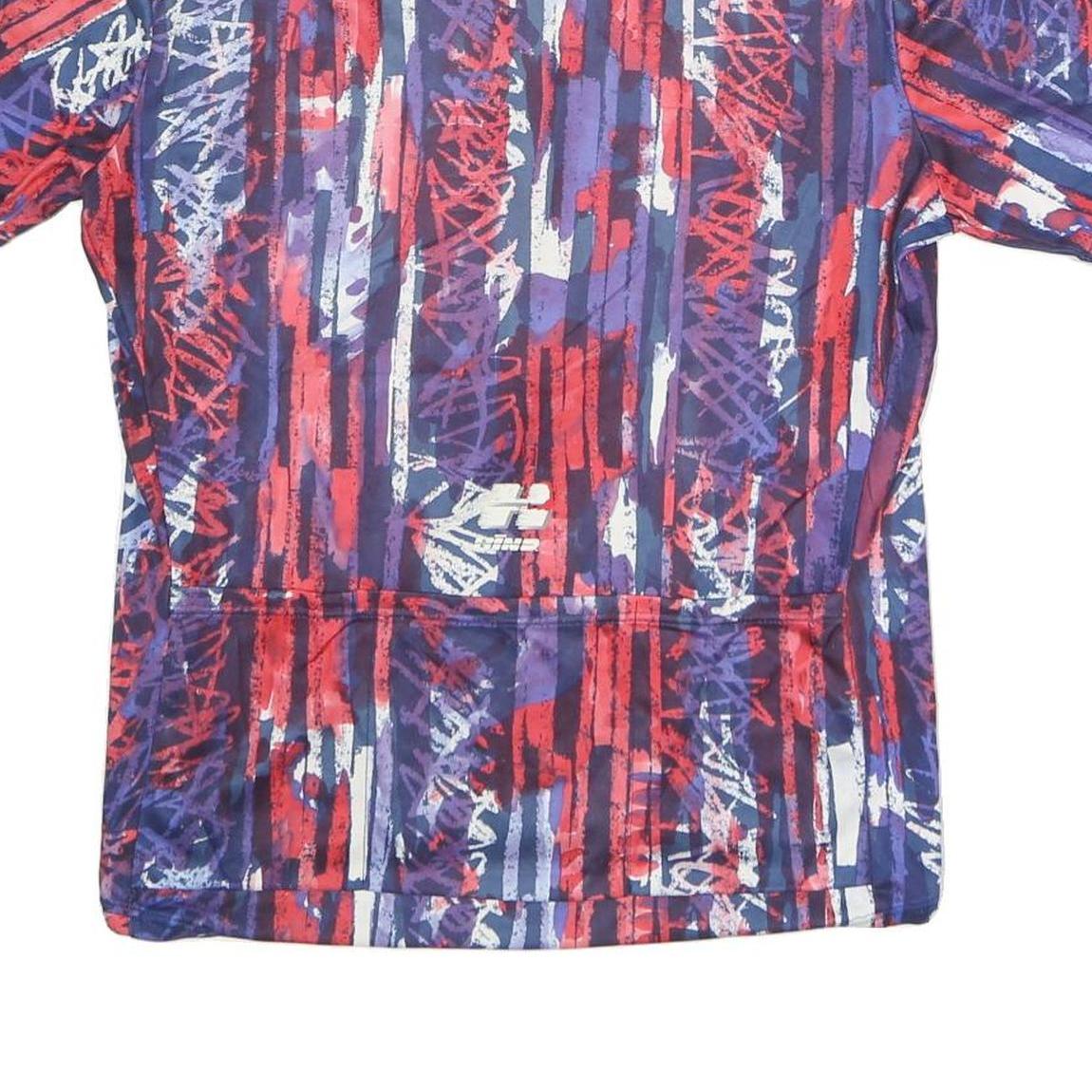 HIND Mens Blue & Red Graphic T-Shirt M Short Sleeve Crew Neck Polyester