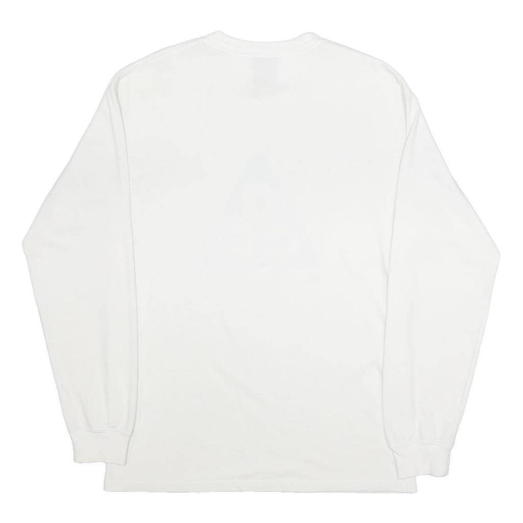 NIKE ACG Mens White Blue Logo Long Sleeve Crew Neck T-Shirt XS Cotton