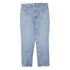 CARHARTT Mens Cotton Blend Regular Light Blue Denim Jeans W38 L32 Workwear Zip