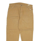 DICKIES Mens Jeans Beige Regular Straight Cotton W40 L32 Workwear Pants Zip