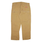 DICKIES Mens Jeans Beige Regular Straight Cotton W40 L32 Workwear Pants Zip