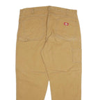 DICKIES Mens Jeans Beige Regular Straight Cotton W40 L32 Workwear Pants Zip