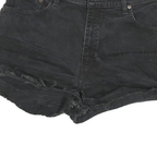 LEVI'S Womens Shorts Black Casual Cotton Blend M W30 Distressed Denim