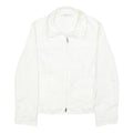 MARELLA Womens White Jacket UK 10 Polyamide Blend Zip Classic Plain Lightweight