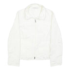 MARELLA Womens White Jacket UK 10 Polyamide Blend Zip Classic Plain Lightweight