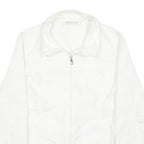MARELLA Womens White Jacket UK 10 Polyamide Blend Zip Classic Plain Lightweight