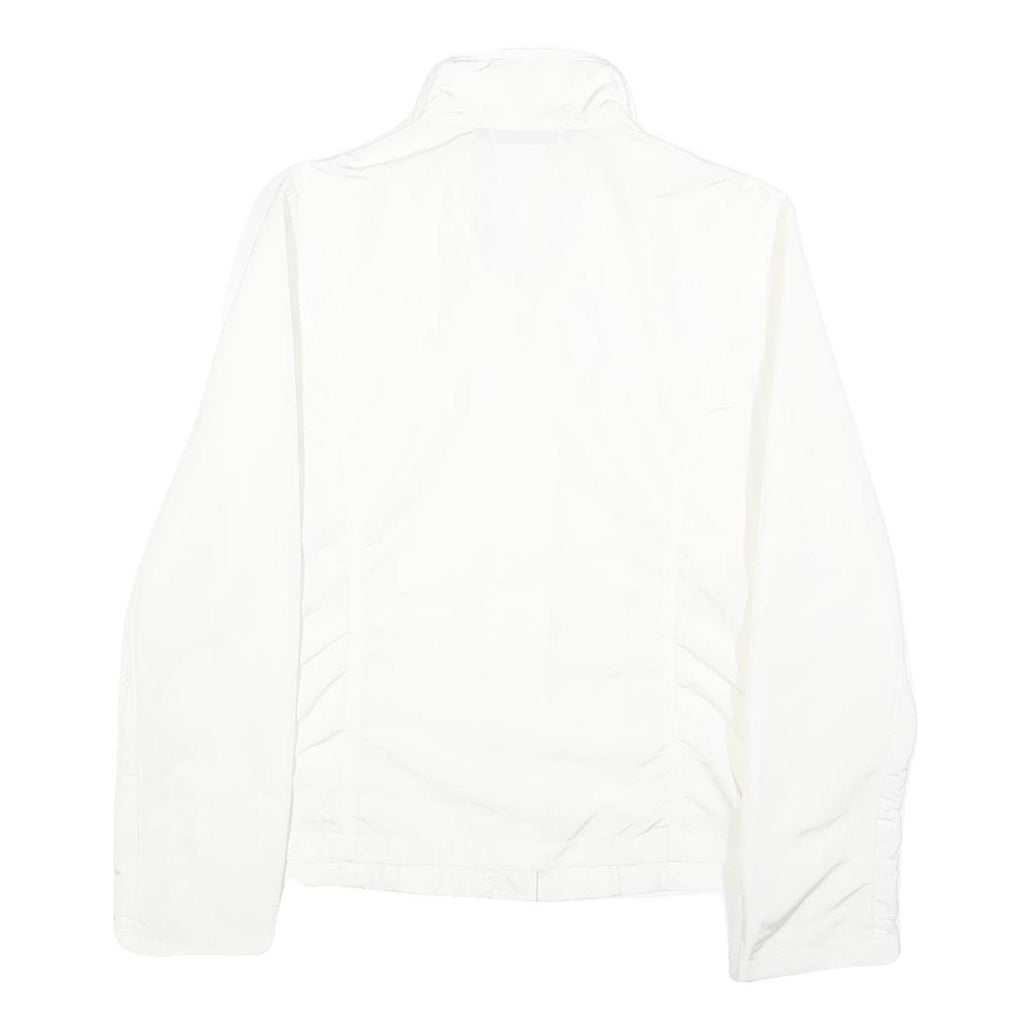 MARELLA Womens White Jacket UK 10 Polyamide Blend Zip Classic Plain Lightweight