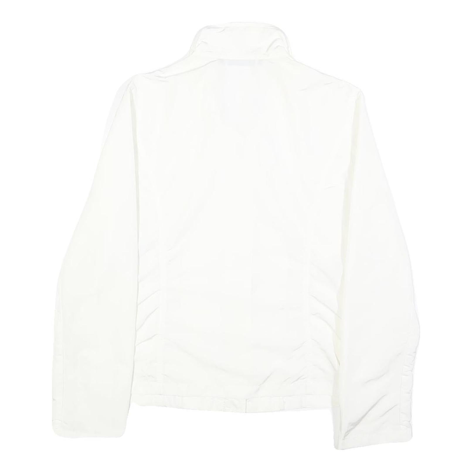 MARELLA Womens White Jacket UK 10 Polyamide Blend Zip Classic Plain Lightweight