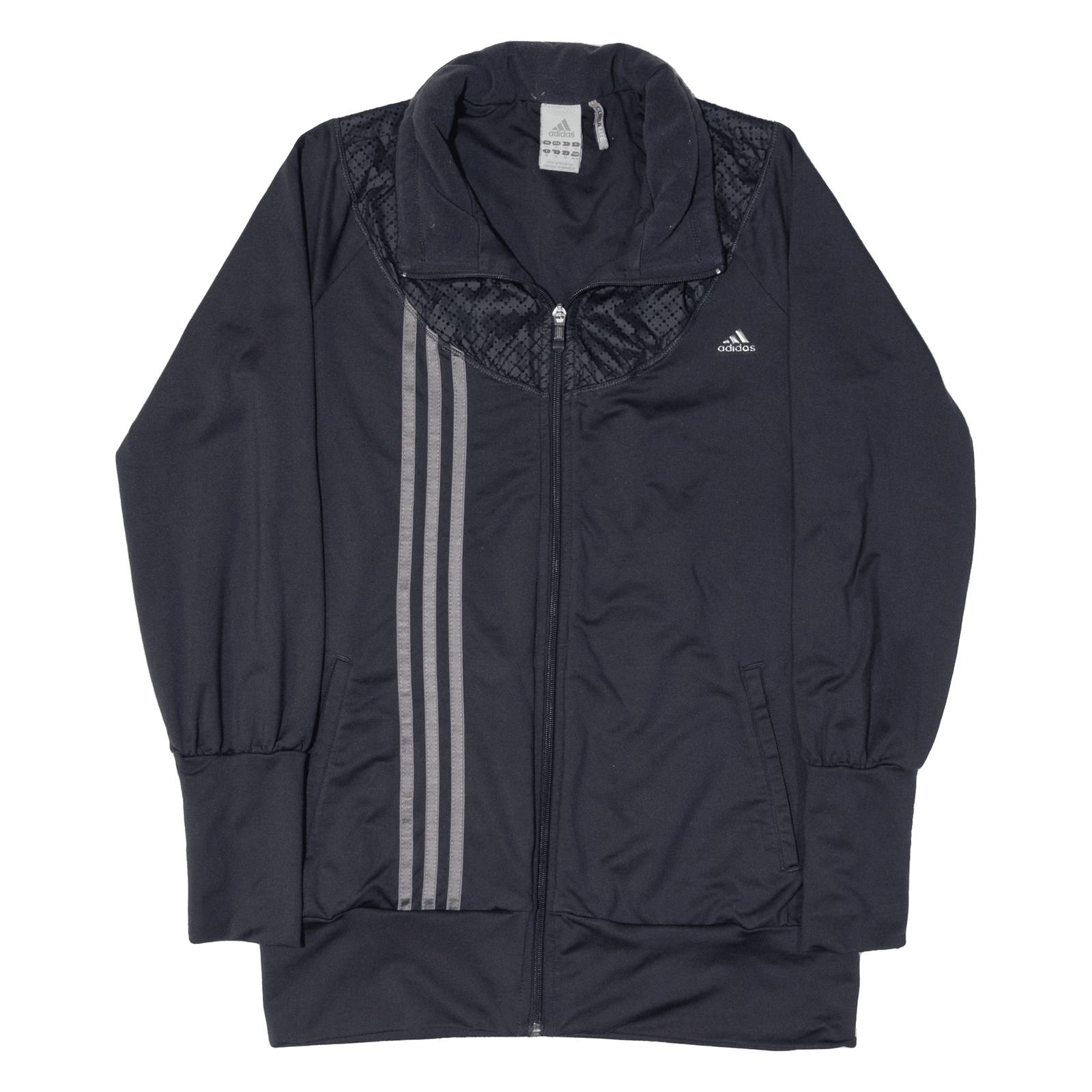 ADIDAS Womens Track Jacket Grey UK 14