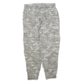 AMERICAN EAGLE Mens Cotton Blend Beige Camouflage Relaxed Cargo Trousers W30 L25