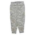 AMERICAN EAGLE Mens Cotton Blend Beige Camouflage Relaxed Cargo Trousers W30 L25