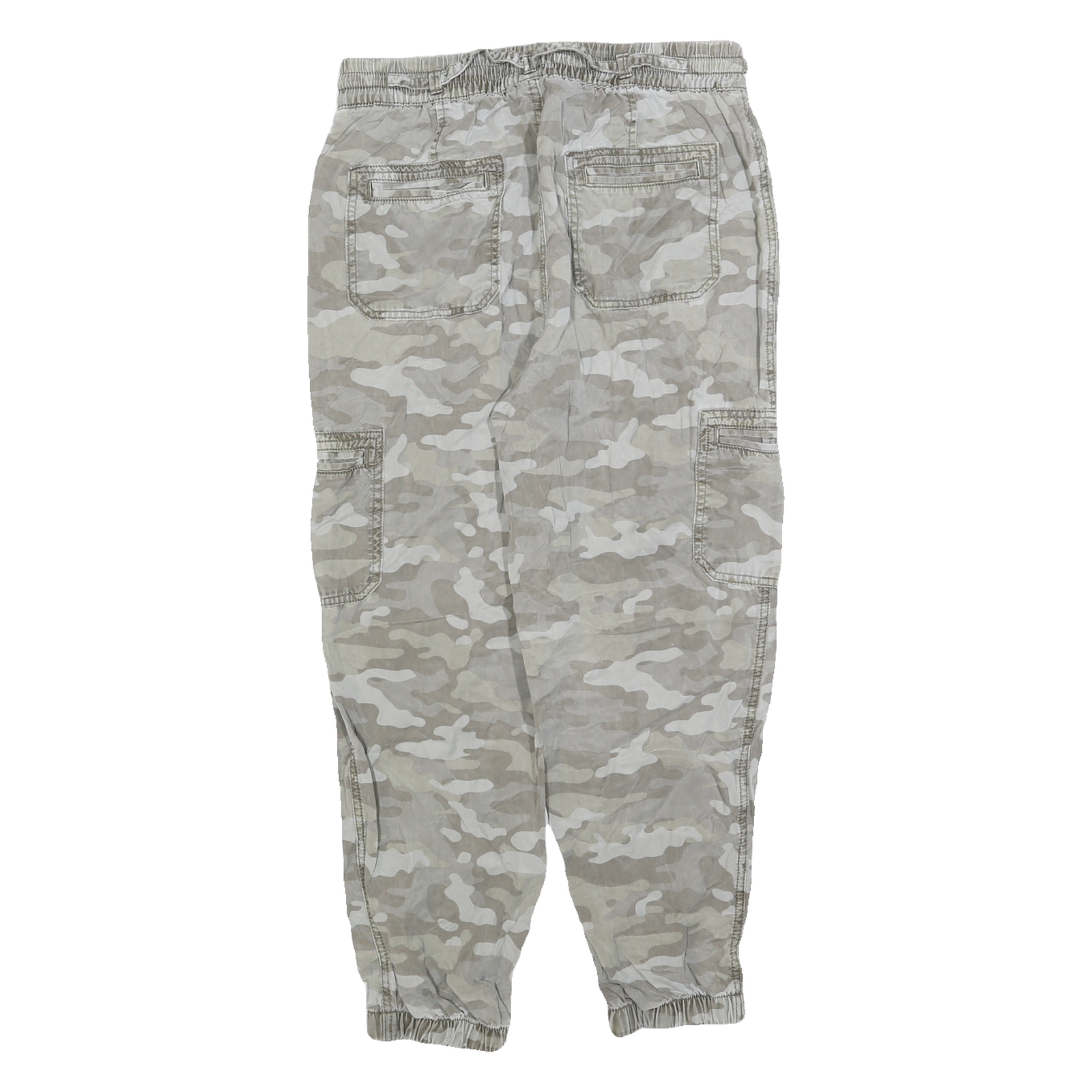 AMERICAN EAGLE Mens Cotton Blend Beige Camouflage Relaxed Cargo Trousers W30 L25
