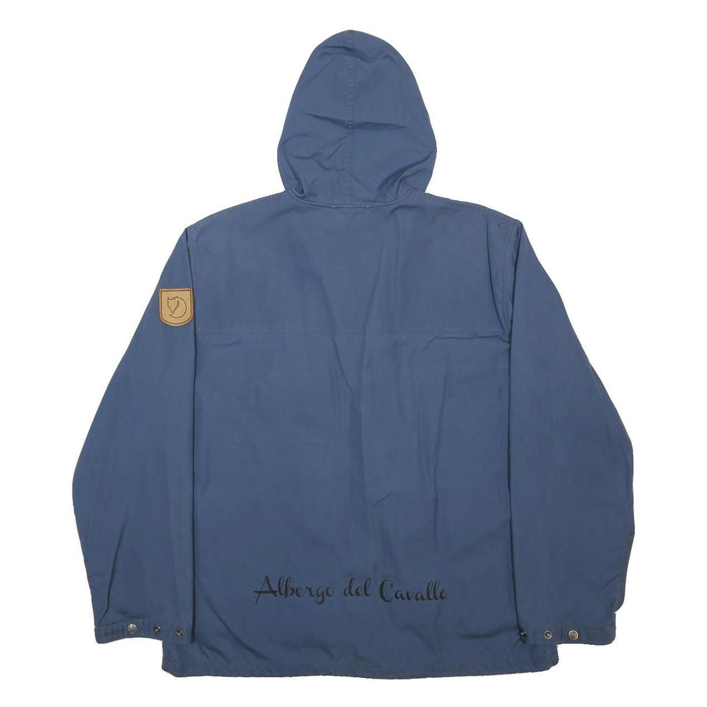 FJALLRAVEN Womens Blue Outdoor Jacket XL Polyester Blend Zip Hooded Plain