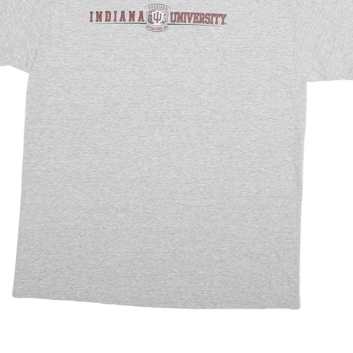 STEVE AND BARRYS Mens Grey Indiana University T-Shirt L Short Sleeve Crew Neck
