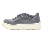 NIKE Air Force 1 Boys Low Top Trainers Black Leather UK 3.5 Classic Casual